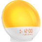 Réveil Simulateur dAube RICIAL : Thérapie Lumineuse 10000 Lux, Bruits Blancs & 11 Ambiance Lumineuses - Sommeil Amélioré!