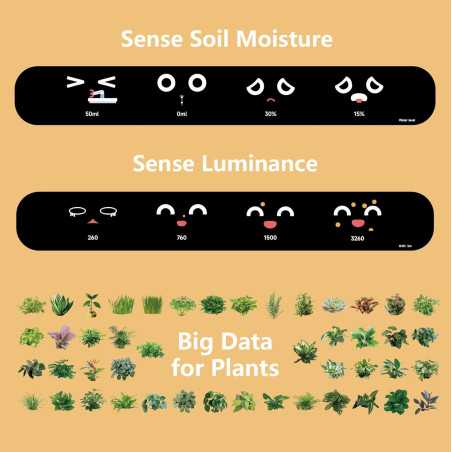 Ivy Smart Pet Planter: Grow Smarter with Emoji Feedback & Auto Watering! Perfect Desk Plant Companion