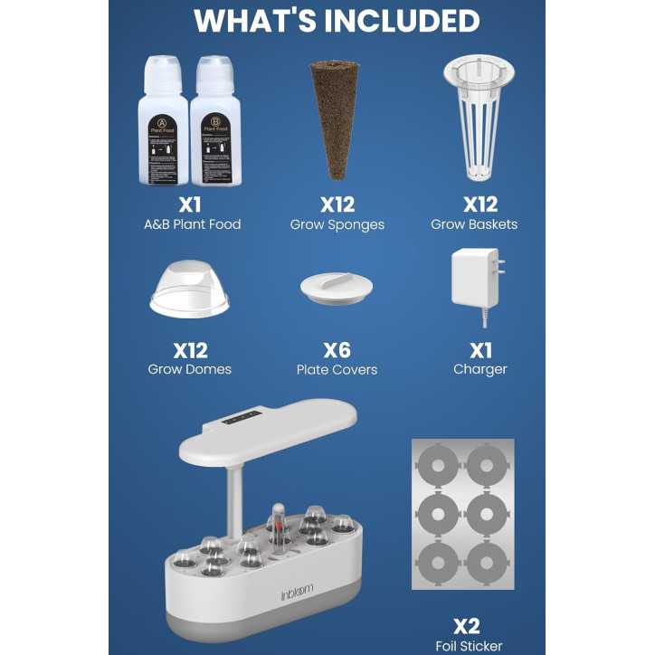 Inbloom Hydroponics Growing System: Indoor Herb Garden Kit with LED Light & Automatic Water Pump - Grow Fresh Herbs & Veggies! Inbloom Hydroponics Growing System: Indoor Herb Garden Kit with LED Light & Automatic Water Pump - Grow Fresh Herbs & Veggies!