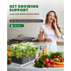 RAINPOINT Hydroponic System  13 Pods Indoor Garden with LED Light