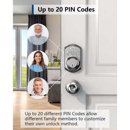 TEEHO Keyless Entry Door Lock: Secure Your Home with Smart Auto-Lock & Weatherproof Design
