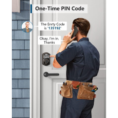 TEEHO TE001 Keyless Entry Door Lock with Keypad - Smart Deadbolt Lock for Front Door with 2 Keys - Auto Lock - Easy Installation