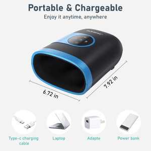 QUINEAR Hand Massager with Heat & Compression – Portable & Cordless