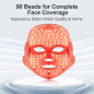 SUERBEATY Red Light Therapy Mask: 7 Colors, Cordless, 90 LED - Radiant Skin at Home!