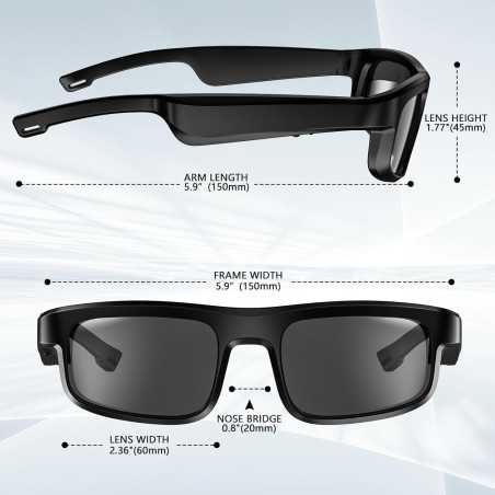 GAXABI Bluetooth Sunglasses: Polarized, Voice Control, and 8-Hour Battery!