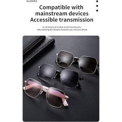 Smart Sunglasses: Polarized, Bluetooth 5.4, Open-Ear Audio & Voice Assistant - UV Protection for Active Lifestyles