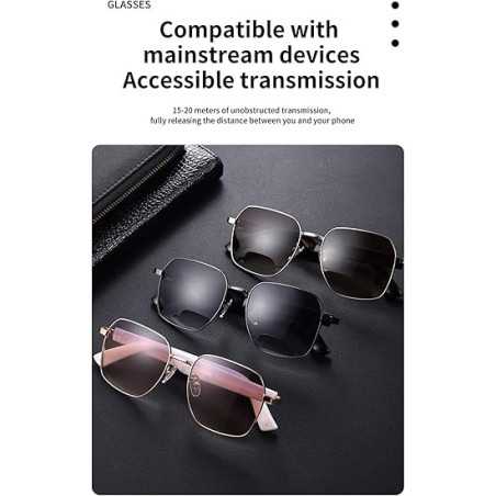 Smart Sunglasses: Polarized, Bluetooth 5.4, Open-Ear Audio & Voice Assistant - UV Protection for Active Lifestyles