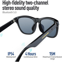 COSMOING Smart Sunglasses: Bluetooth Audio & UV Protection for Outdoor Adventures