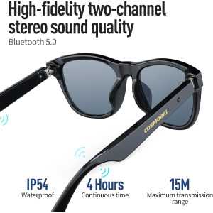 COSMOING Smart Sunglasses: Bluetooth Audio & UV Protection for Outdoor Adventures