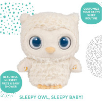 GUND Sleepy Eyes Owl Soother - Calming Plush & Nightlight for Kids