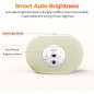 Reacher Sleep Sound Machine Alarm Clock: Auto-Dimming, White Noise, USB Charge, Night Light Reacher Sleep Sound Machine Alarm Clock: Auto-Dimming, White Noise, USB Charge, Night Light