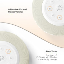 Reacher Auto-Dimmable Alarm Clock with USB & White Noise Machine
