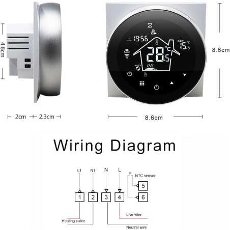 Smart WiFi Thermostat for Electric Floor Heating: Alexa & Tuya Compatible - Save Energy & Stay Cozy!