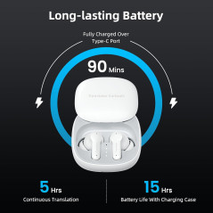 M3 AI Translation Earbuds, 144 Languages, Two-Way Translator