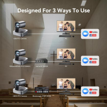 Caméra Tenveo VL12U 4K PTZ : Zoom 12X et Grand Angle