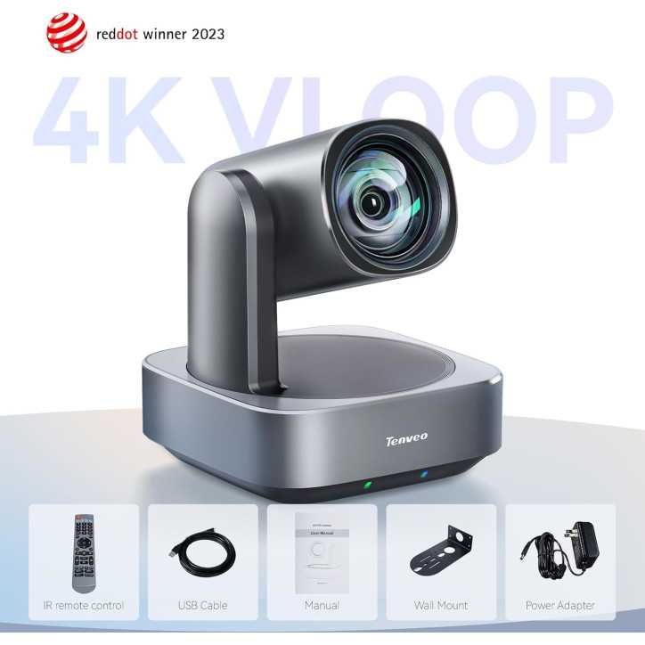Tenveo VHD3UPro: Caméra PTZ 1080P Pro pour Vidéo Conférence & Streaming - Zoom 3X, Grand Angle
