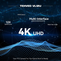Tenveo VHD3UPro: Caméra PTZ 1080P Pro pour Vidéo Conférence & Streaming - Zoom 3X, Grand Angle