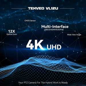 Tenveo VHD3UPro: Caméra PTZ 1080P Pro pour Vidéo Conférence & Streaming - Zoom 3X, Grand Angle