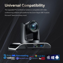 Caméra PTZ UHD 4K Tenveo avec Zoom 12X pour Conférences et Streaming