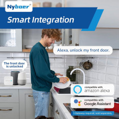 Keyless Fingerprint Smart Lock – Touchscreen, app control, voice assistant ready. Secure your door smartly!