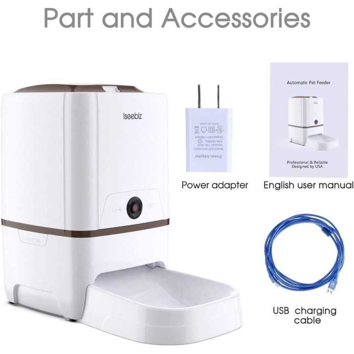 Iseebiz Smart Pet Feeder: Camera, App Control, & Voice Reminders - Never Miss a Feeding! Iseebiz Smart Pet Feeder: Camera, App Control, & Voice Reminders - Never Miss a Feeding!