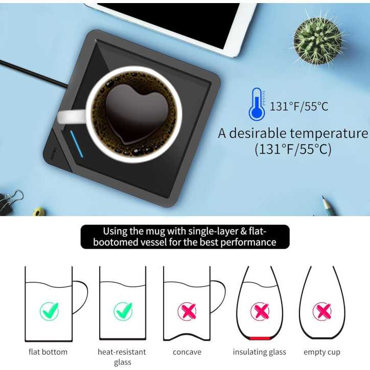Smart Mug Warmer with USB Charger - Keep Coffee, Tea & Candles Cozy All Day! Smart Mug Warmer with USB Charger - Keep Coffee, Tea & Candles Cozy All Day!