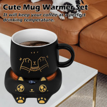 Keep Coffee Warm — Mug Warmer & Cute Cat Mug Set with 3 temps & auto shut-off!