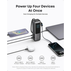 Anker 25,000mAh Power Bank — 100W fast charging with built-in cables for all your devices!