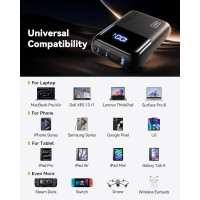 INIU 100W Compact Power Bank: 25000mAh, Super Fast Charging for iPhone, MacBook, Samsung - Airline Approved!