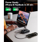 INIU 100W Compact Power Bank: 25000mAh, Super Fast Charging for iPhone, MacBook, Samsung - Airline Approved!