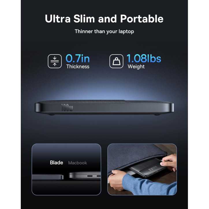 Baseus 100W Power Bank: 20000mAh Ultra-Slim Laptop Charger - Charge 4 Devices at Once! Baseus 100W Power Bank: 20000mAh Ultra-Slim Laptop Charger - Charge 4 Devices at Once!