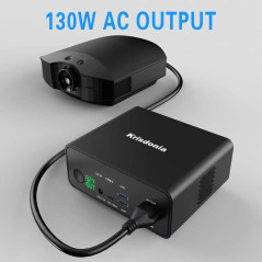 Krisdonia 130W Power Bank — 40,000mAh with AC outlet & 100W USB-C for fast laptop & phone charging!