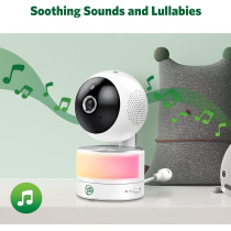 LeapFrog 7" HD Baby Monitor — 360° camera, color night vision, 8x zoom, 2-way talk, night light & temp sensor!