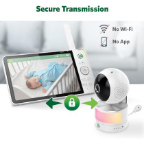 LeapFrog 7" HD Baby Monitor — 360° camera, color night vision, 8x zoom, 2-way talk, night light & temp sensor!