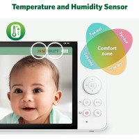 LeapFrog 7" HD Baby Monitor — 360° camera, color night vision, 8x zoom, 2-way talk, night light & temp sensor!