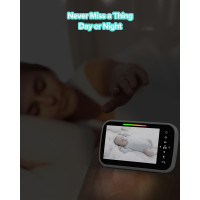 Babyphone Vidéo 5 UKSUP: Vision Nocturne, Communication Bidirectionnelle, Longue Autonomie & Berceuses!