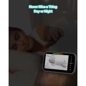Babyphone Vidéo 5 UKSUP: Vision Nocturne, Communication Bidirectionnelle, Longue Autonomie & Berceuses!
