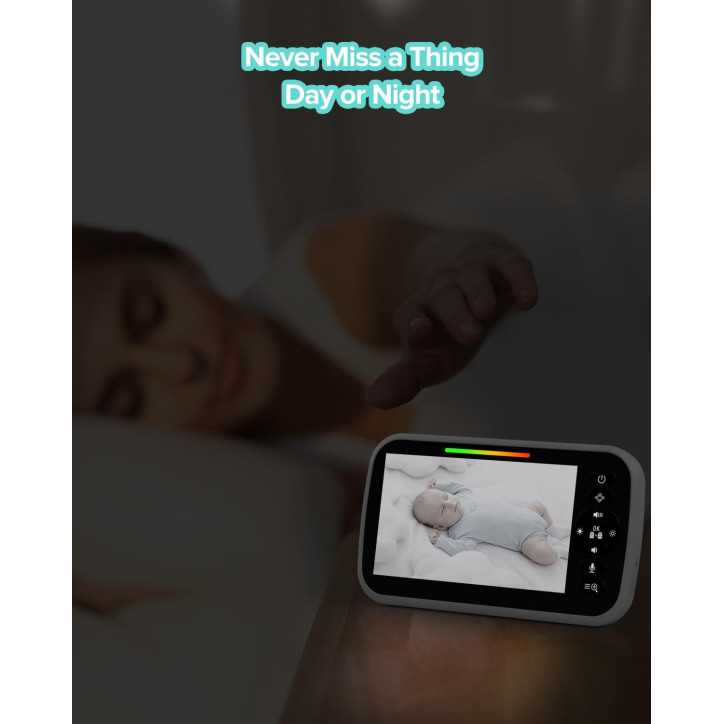Babyphone Vidéo 5 UKSUP: Vision Nocturne, Communication Bidirectionnelle, Longue Autonomie & Berceuses! Babyphone Vidéo 5 UKSUP: Vision Nocturne, Communication Bidirectionnelle, Longue Autonomie & Berceuses!
