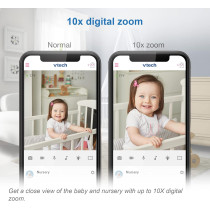 VTech RM9751 Wi-Fi Baby Camera, 1080p HD, Privacy Cover, Night Vision, Soothing Sounds, Two-Way Talk, Night Light