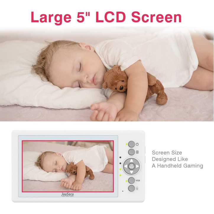 JouSecu Baby Monitor: Secure, Split-Screen, and 29-Hour Battery - No WiFi Needed! JouSecu Baby Monitor: Secure, Split-Screen, and 29-Hour Battery - No WiFi Needed!