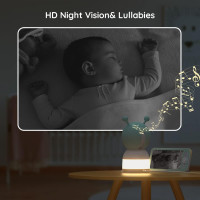 BOIFUN 2K Baby Monitor with Dual Cameras with Real-time Alerts.