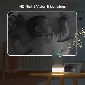 BOIFUN 2K Baby Monitor with Dual Cameras with Real-time Alerts.