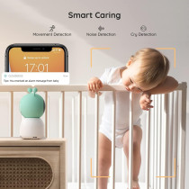 BOIFUN 2K Baby Monitor with Dual Cameras with Real-time Alerts.