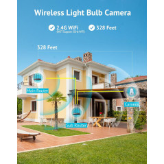 Caméra LaView 4MP WiFi Ampoule avec Vision Nocturne installation facile