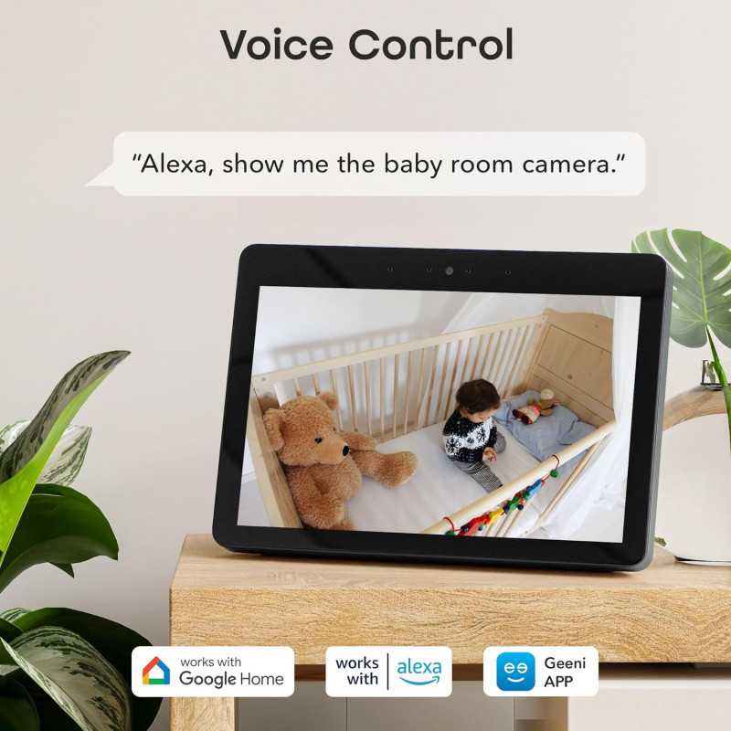 Geeni Glimpse Indoor Security Camera - 1080p, WiFi,Alexa & Google Home