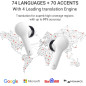 Écouteurs Traducteurs M6 : 144 Langues, Traduction Instantanée, Parfaits pour Voyages & Business