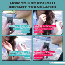 Poliglu: Traducteur Instantané Portable – Parlez Toutes les Langues Facilement!