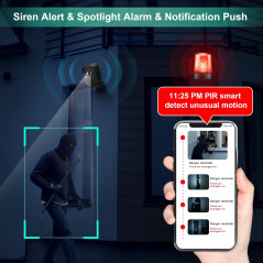 Caméras de sécurité sans fil 2K : détection AI et vision nocturne