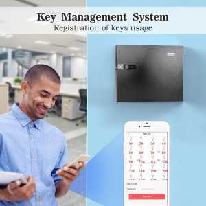 WeHere Secure Key Lock Box: Wall-Mounted Cabinet with Combination Lock & 16 Key Tags - Perfect for Home, Office, & Valet!
