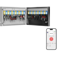 Coffre à Clés Intelligent WeHere: Sécurisez et Gérez 24 Clés Facilement! OTP, App, Mural - Idéal Maison, Bureau, Hôtel